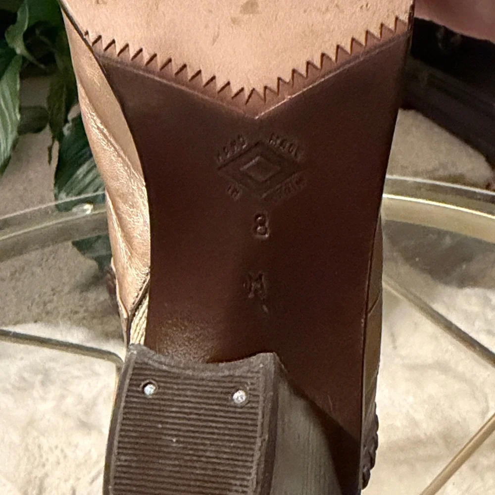 Donald J. Pliner Silver Leather Mules with Star Accents - Picture 6 of 9